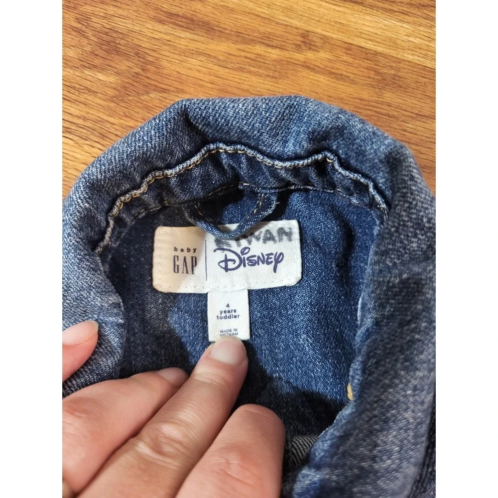 Baby GAP Disney Toddler Girls Minnie Mouse Blue Denim Jean Jacket Size 4T
